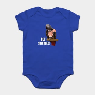Einstein parrot is pumped up! Baby Bodysuit